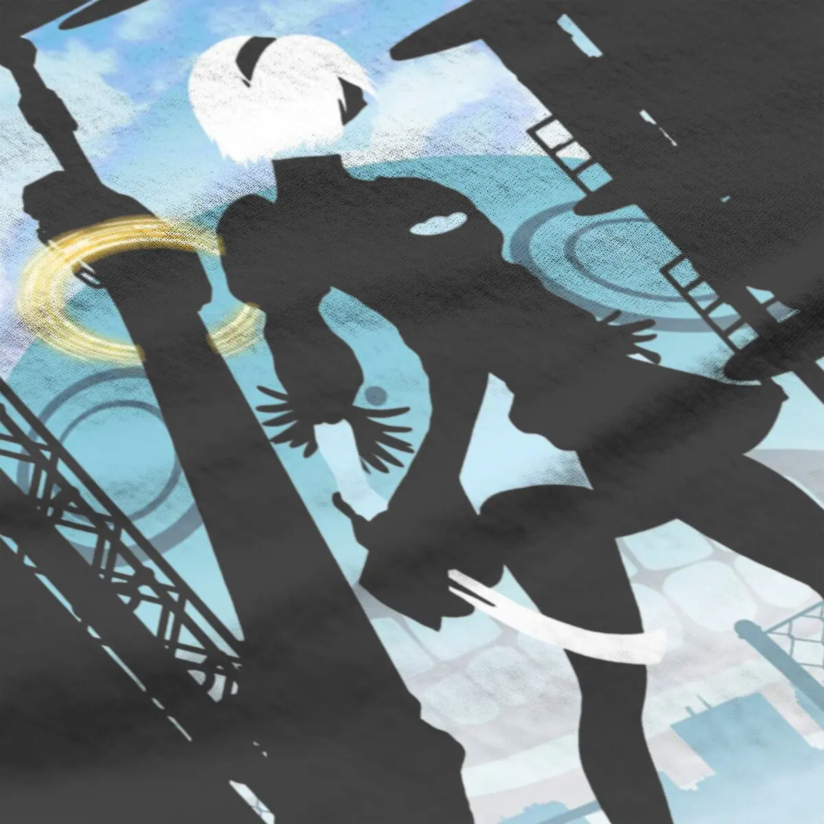 تيشيرتات أنيمي للرجال رقم 2 B - Nier Automata 2B ، تيشيرتات قطنية نقية جديدة ، ملابس مطبوعة مقاس كبير ، لعبة فيديو