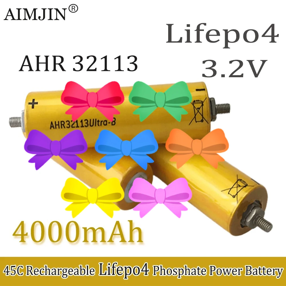 

Оригинальный аккумулятор, литий-железо-фосфатный аккумулятор 3,2 В, 4000 мАч, новый, подходит для A123 Ahr32113-B LiFePO4 45C