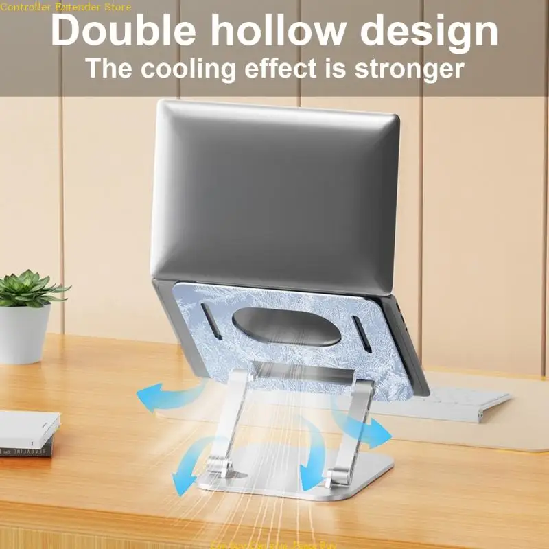 

Laptop and Tablets Desk Mount Holder Adjustability Cooling Stand Fits Up to 17In