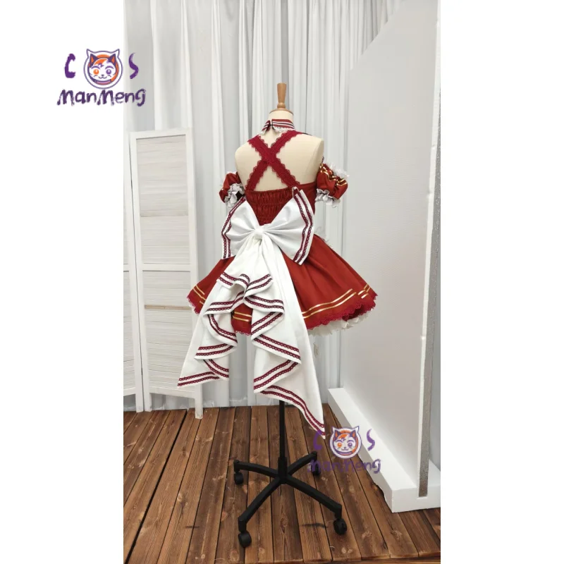 

Anime Vtuber Houshou Marine Cosplay Costume captain Sweet Girl Maid Halloween Christmas Lolita Dress Accessories Prop Uniform