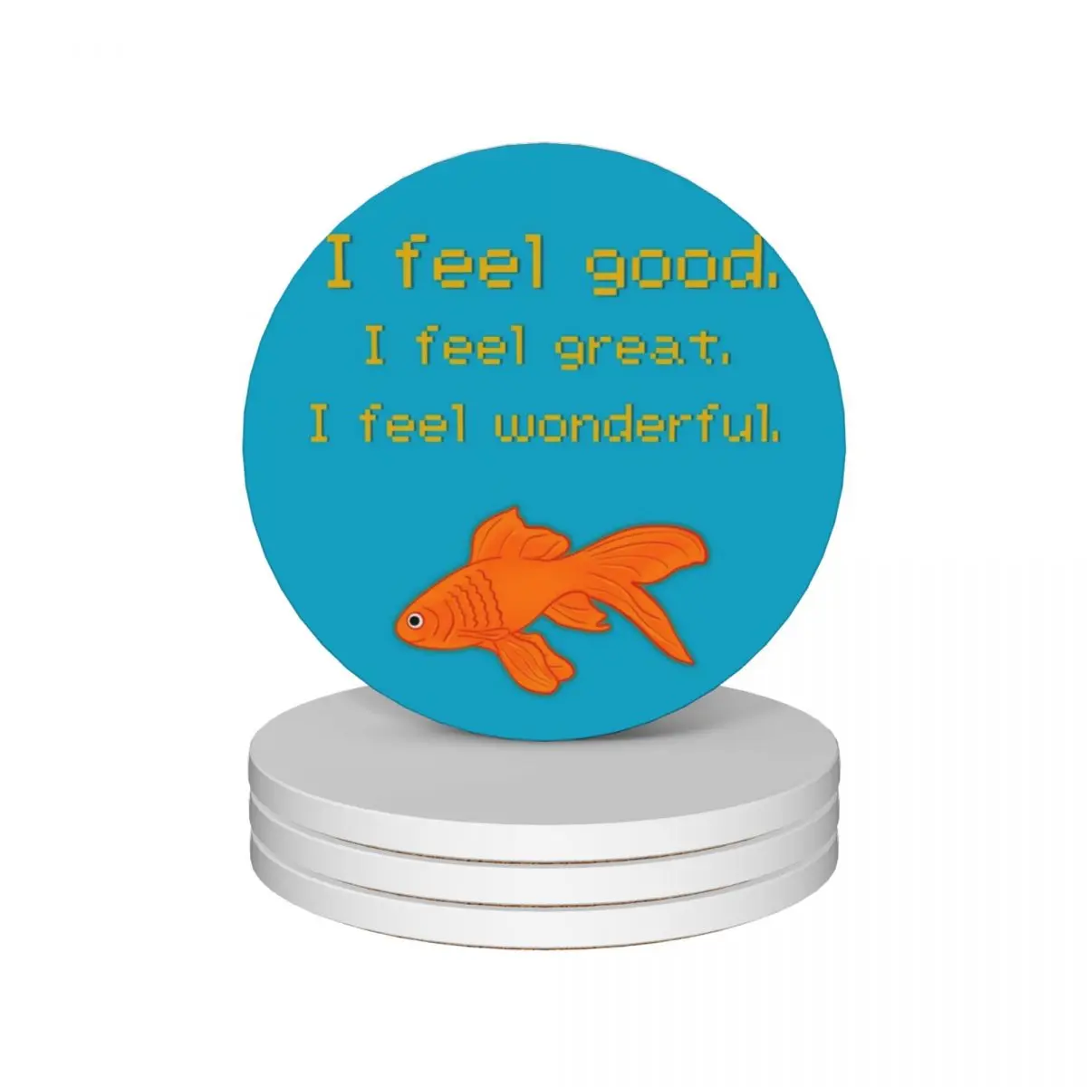 

What About Bob, I Feel Good! Ceramic Coasters (Set of 4) bulk plate Tea cups Coasters