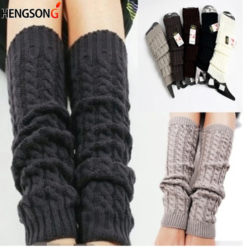 ฤดูใบไม้ร่วงและฤดูหนาวผู้หญิง Legwarmers Kapron กัญชาดอกไม้ Kneepad ขาอุ่นหญิงสาว Pile Heap ถุงเท้ากีฬาความปลอดภัย