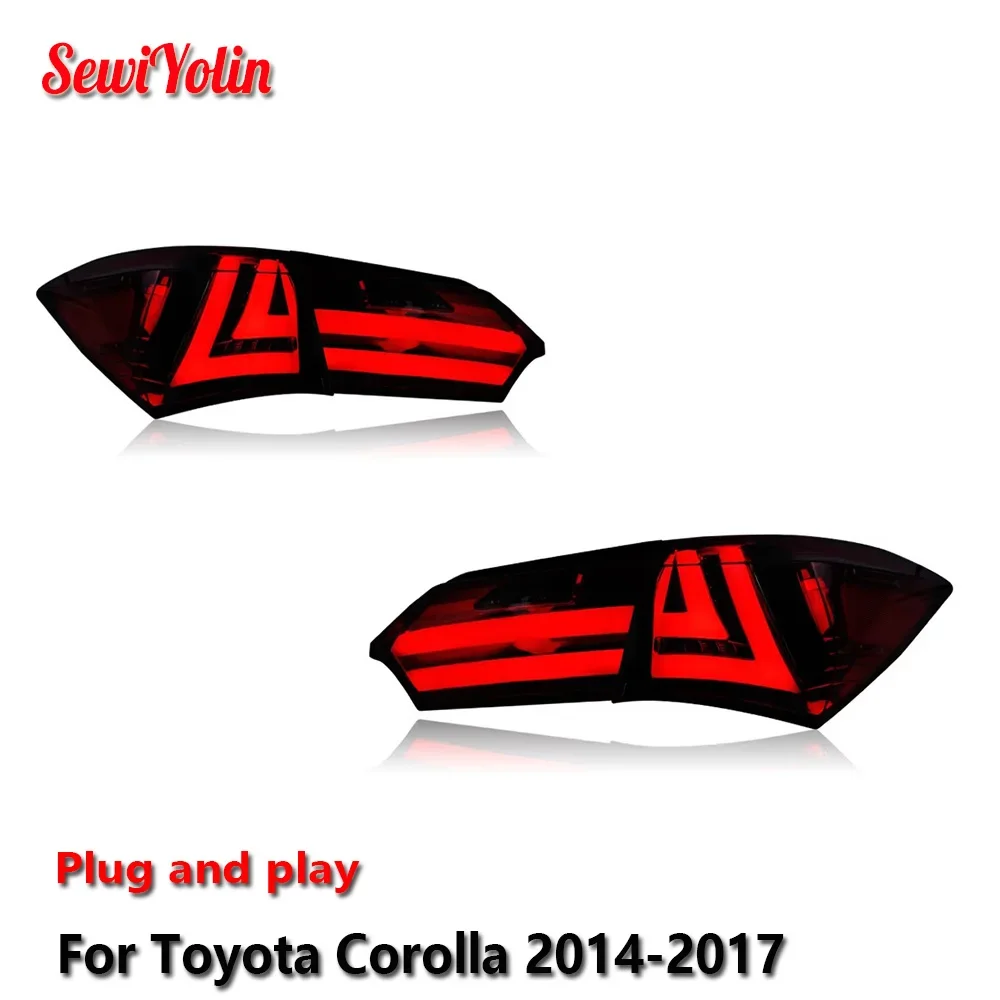 

Car LED Tail Light Accessories For Toyota Corolla 2014-2017 Auto Rear Fog DRL Brake Turn Signal Lamp Plug and Play