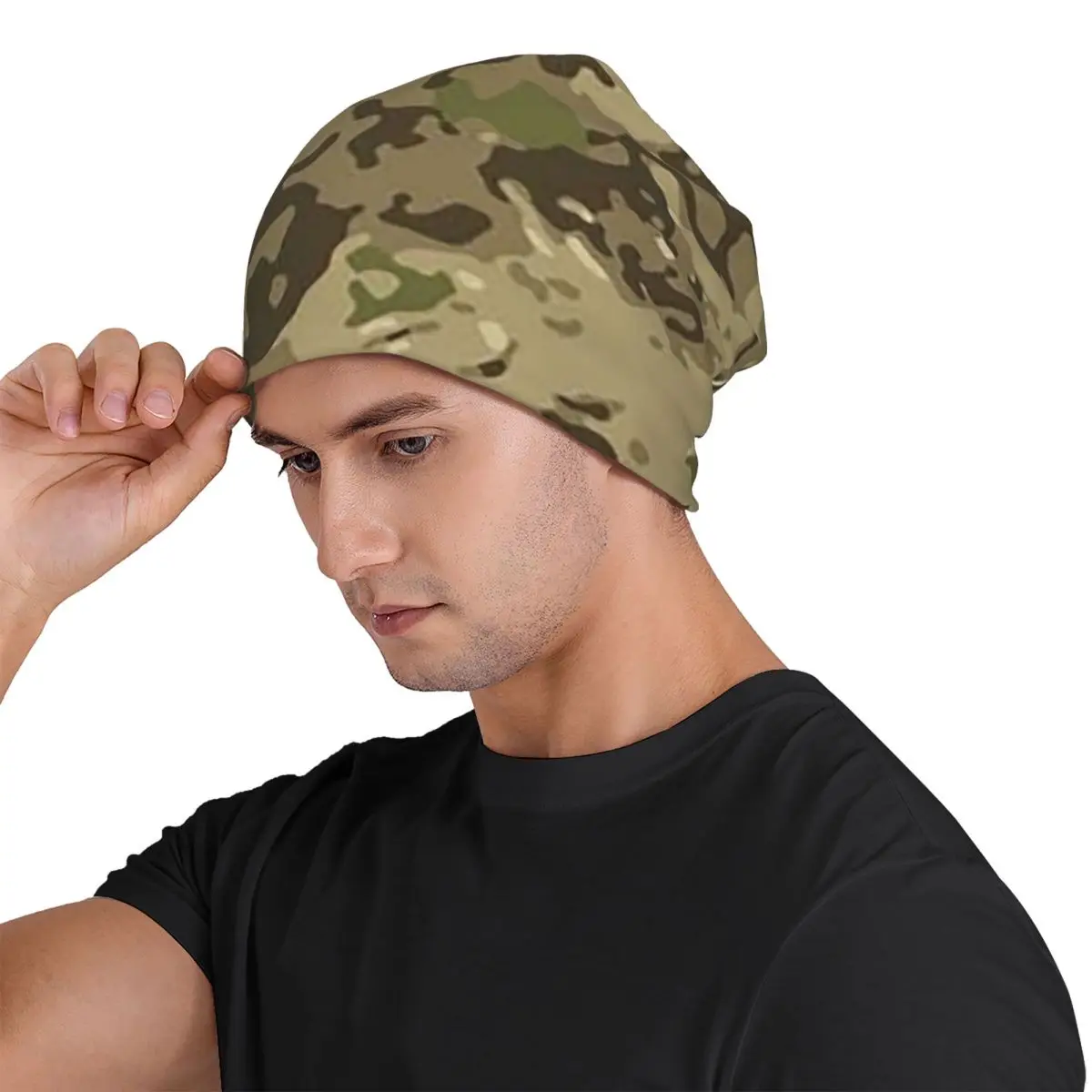 Multicam Military Trout Camo Men Women Adult Beanies Caps Knitted Bonnet Hat Warm Hip Hop Autumn Winter Outdoor Skullies Hats