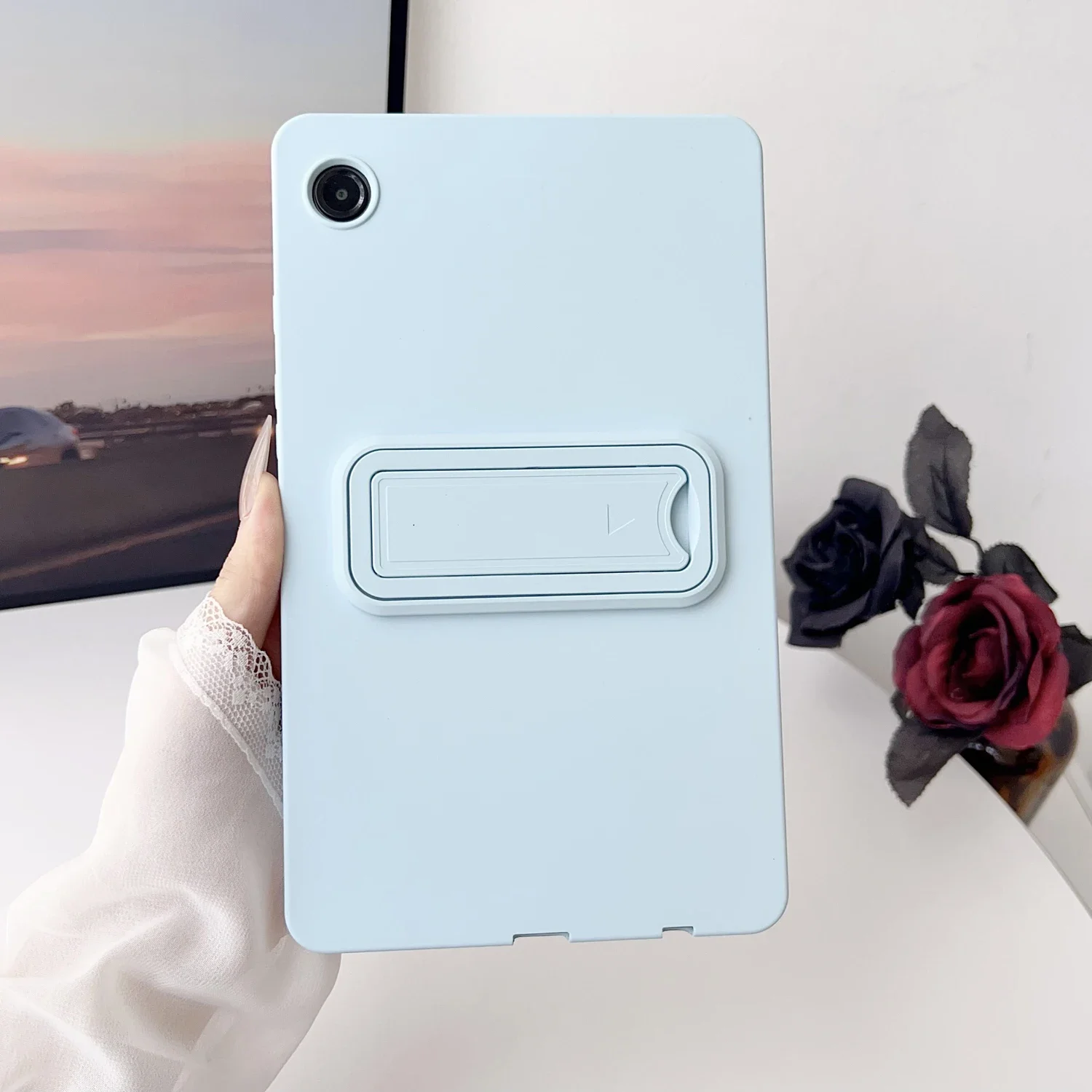 Samsung Tabケース A9 Plus A9+ A8 A7 Lite 11 10.5 8.7インチ キックスタンド 耐衝撃 ソフトシリコン ホルダー スタンド タブレットカバー