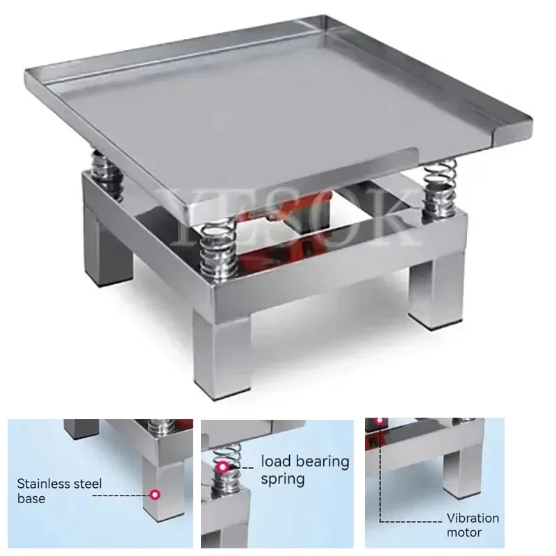 3000rpm Concrete Vibrating Table Small Vibration Test Bench Test Block Vibration Platform Stainless Steel Mini Vibration Table