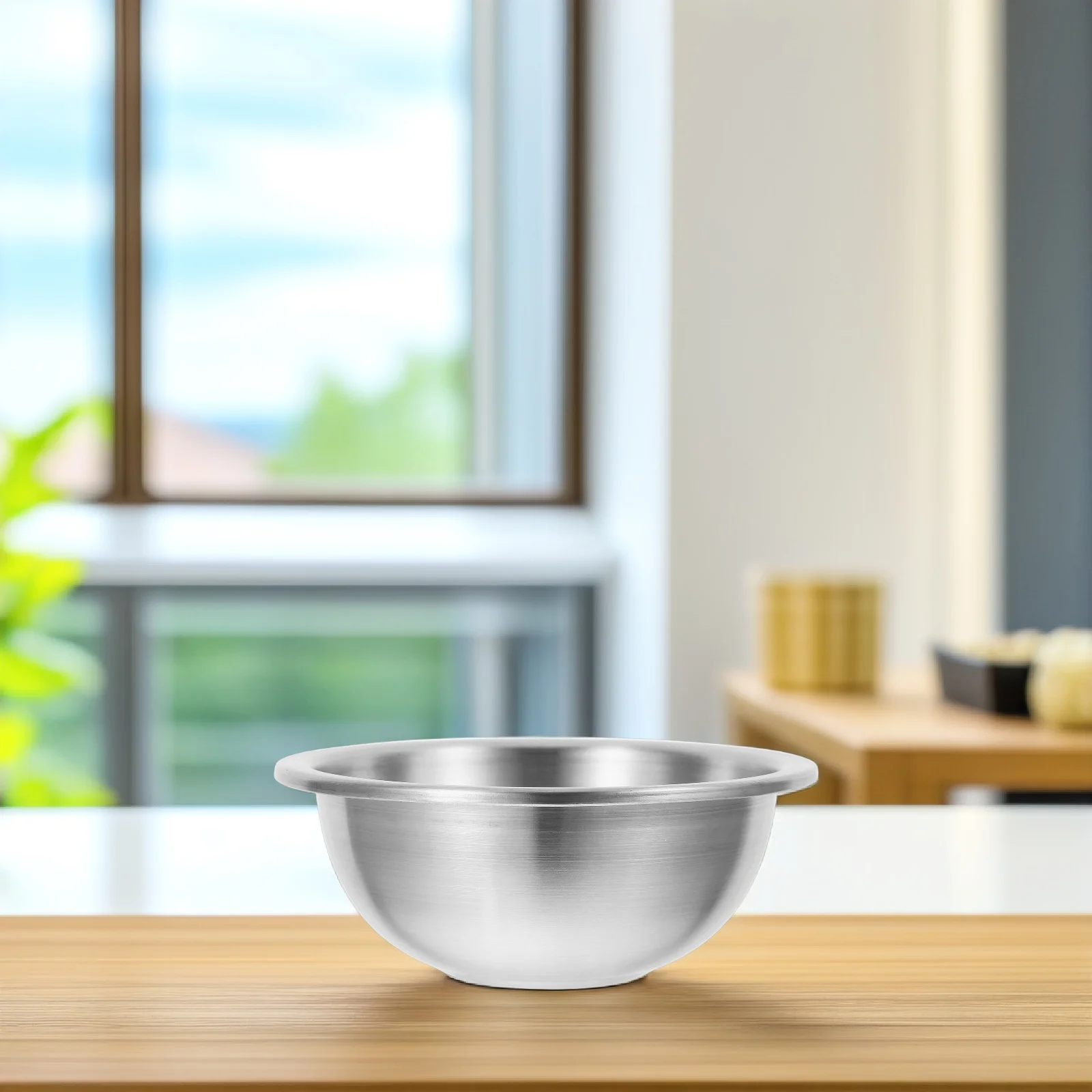 

Stainless Steel Mixing Bowl Set 14Cm Large Capacity Nesting Food Container Heavy Duty Non-Slip Soup Pot For Kitchen Baking