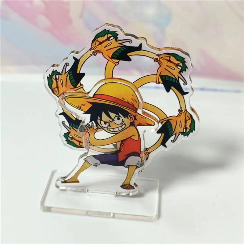 

One Pieces Series Figures Model Luffy Zoro Acrylic Standing Sign Rotatable Anime Desk Car Decoration Kid Toy Funny Birthday Gift