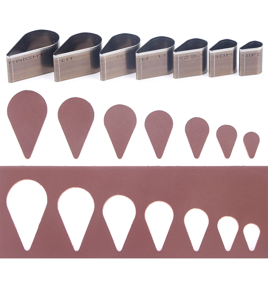 QJH 20–50 mm gestanzte Lederohrringe/Tropfenformschneider/8 Formen/Herz/Quadrat/Abgerundetes Quadrat/Dreieck/Hexagon/Pflaume/Tropfen/Blatt – Detail 37
