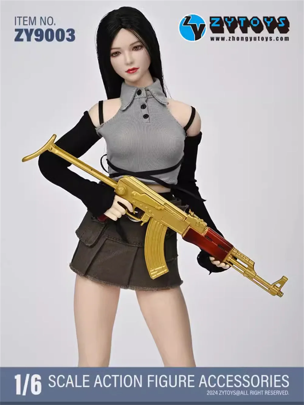 1/6 ZYTOYS ZY9001 ZY9002 ZY9003 Mini Toys Weapon Model About 16CM PVC Material Can't be Fired Not Real AK47 For 12