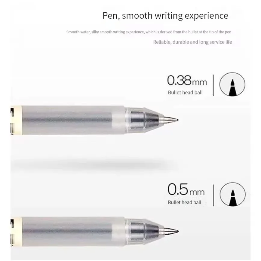 3-6Pcs/Set 0.38mm Kawaii MUJIs Gel Pen Black/Red/Blue Ink Gel Pen Office School Ballpoint Pen Writing Stationery image 6