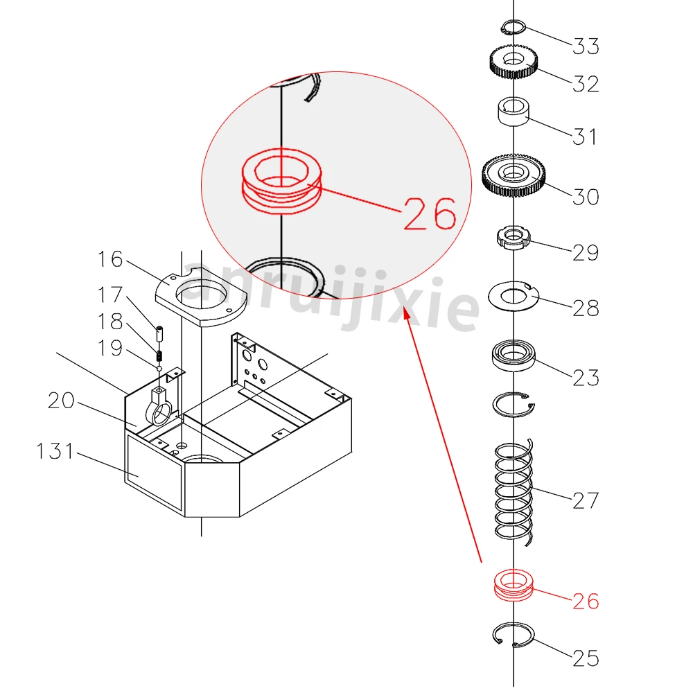 Anello sella a molla SIEG X1-026 e SX1 e JET JMD-1 e Grizzly G0937 Pezzi di ricambio per mini mulino