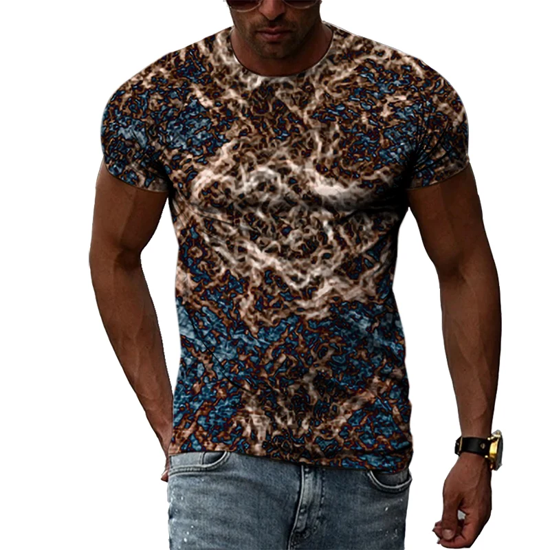 

Summer Fashion Abstract Personality Men T-shirt 3D Casual Taste Trendly harajuku Printed Round Neck short sleeve t-shirts Tops