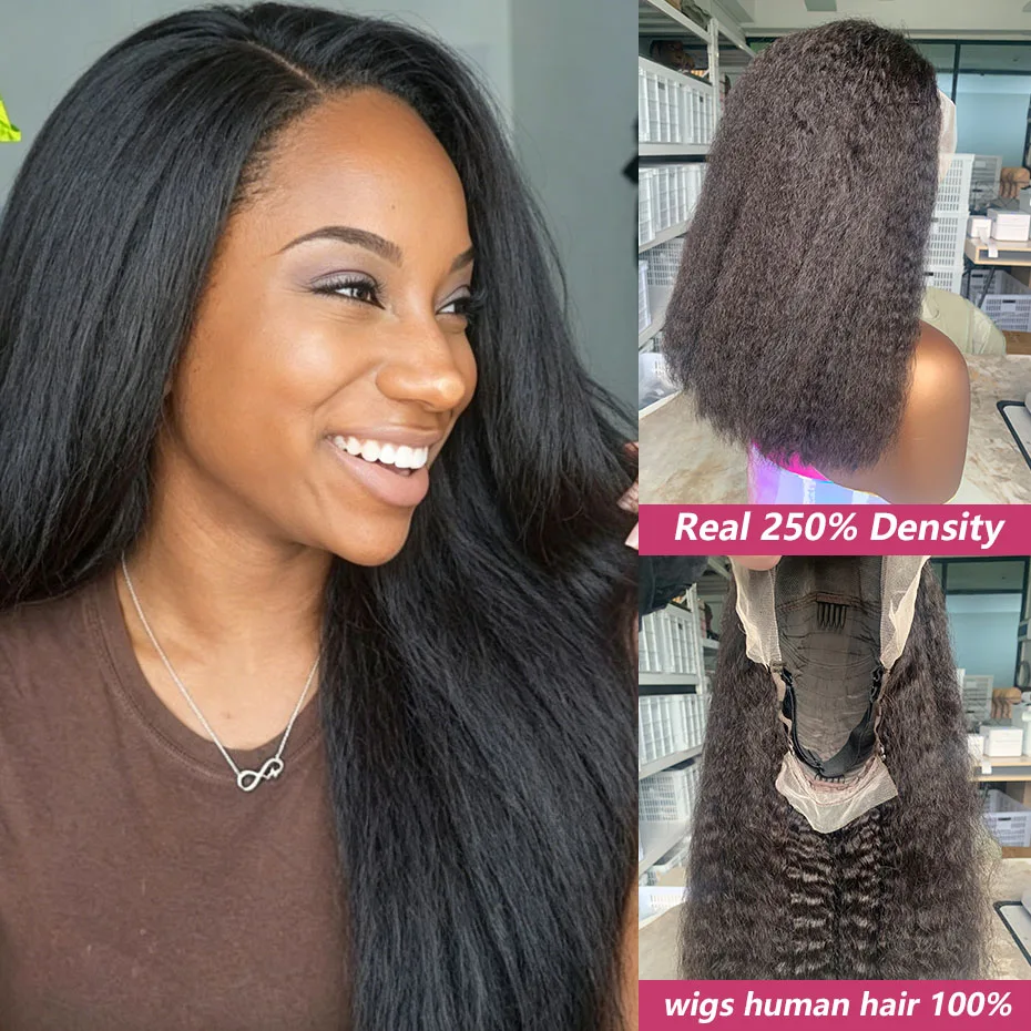 

High Quality Kinky Straight 13x4 Transparent Lace Front Bob Wig 100 Human Hair Hair Raw Vietnamese real 250 Density Double Drawn