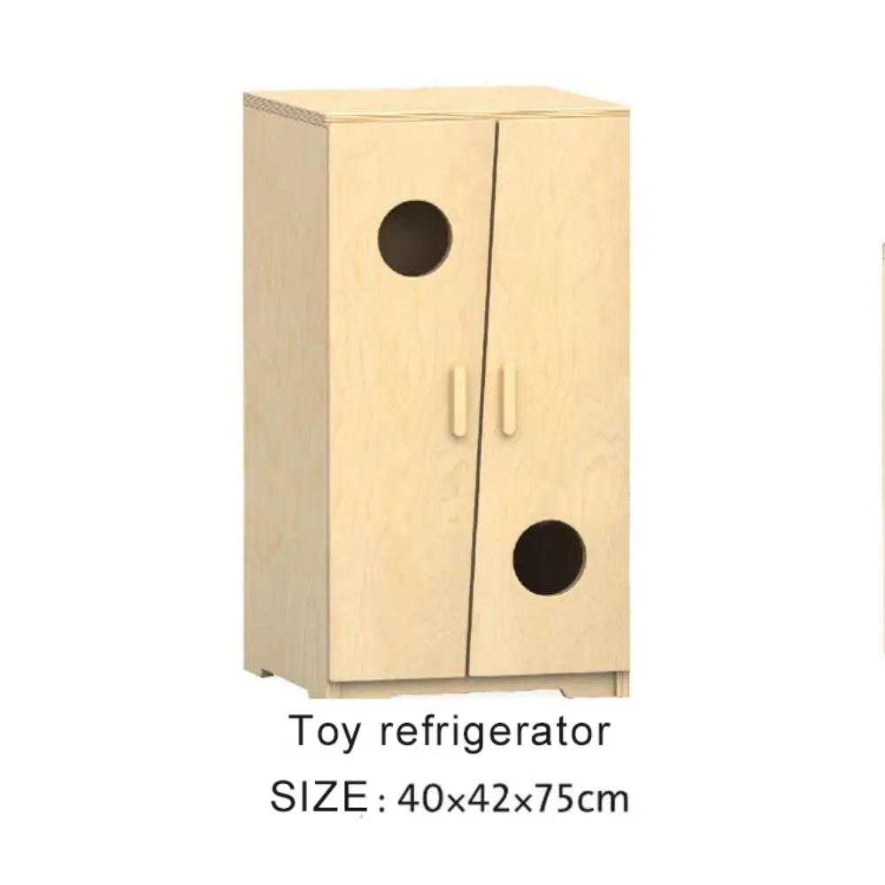 الصلبة الجديدة الخشب محاكاة المطبخ مزيج مجلس الوزراء رياض الأطفال وحدة تخزين الألعاب الخشبية