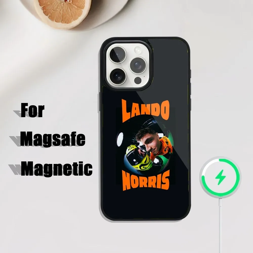 F1 4 L-Lando N-Norris Phone Case For iPhone 16,15,14,13,12,11,Plus,Pro,Max Mini Magsafe Magnetic Wireless Charging