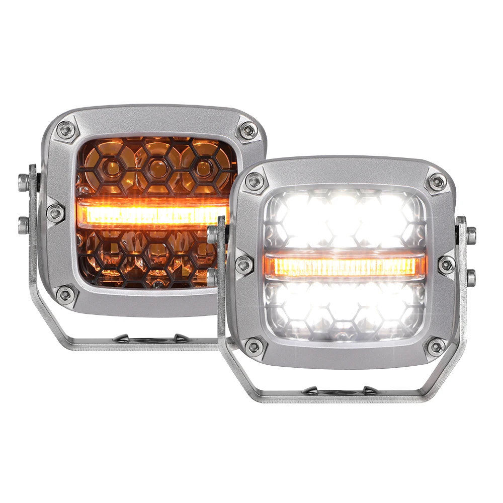 Others Car Light Accessories 60W Led Work Light Mini Square Driving Light For Vehicles Tractors Trucks Universal