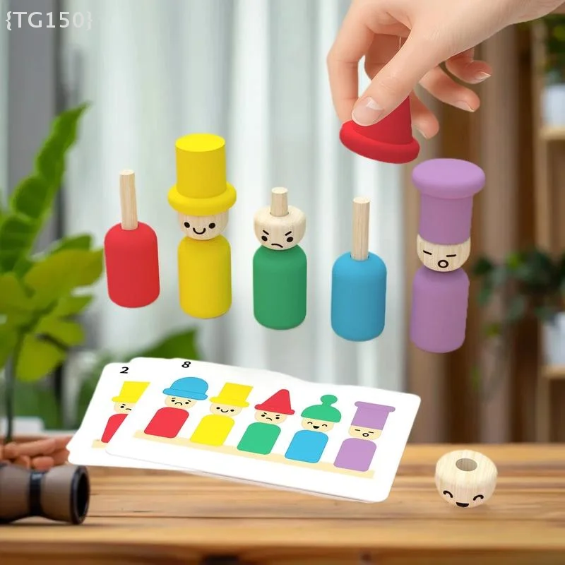 Früherziehung für Kinder: Kleine Montessori-Figuren, Farbausdrücke, Stapelmusik, Hand-Auge-Koordinationsspielzeug