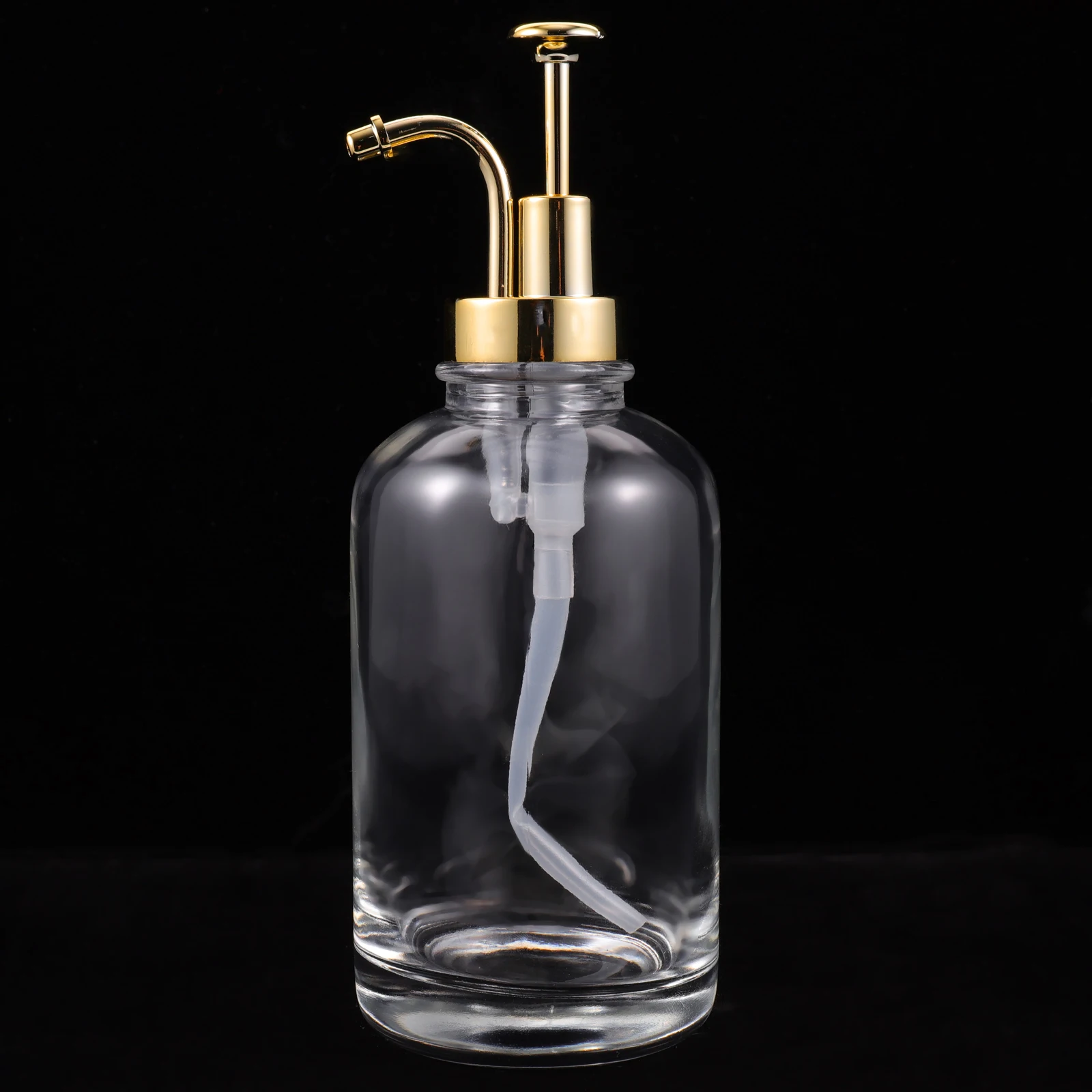 

Simple Design Glass Syrup Dispenser Pump Bottle Transparent Juice Honey Pot Coffee Bar Accessory Easy to Use Syrup Dispenser