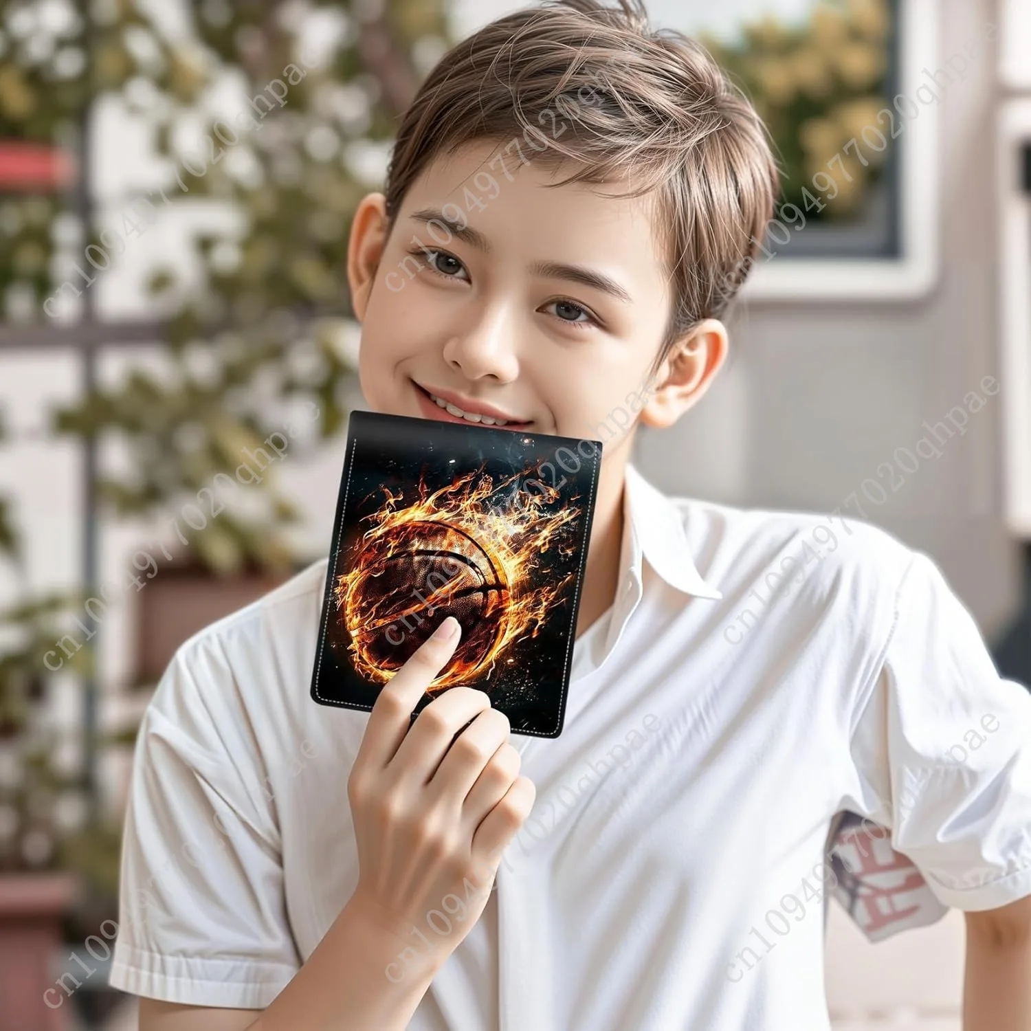 Teen Boys Wallet for Kids - Basketball Kids Wallet for Boys Leather Credit Id Card Cash Holder Rfid Blocking Zipper Cool Funny w