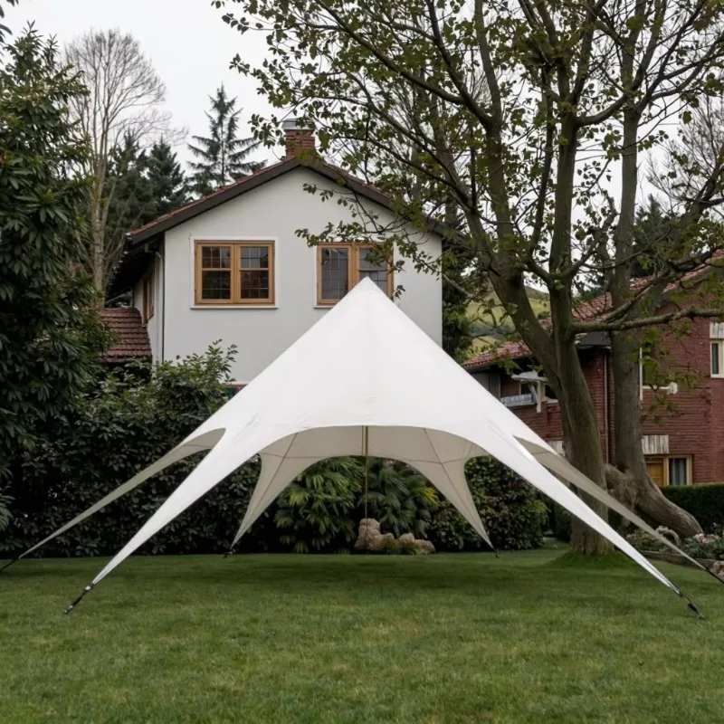 

2025 Large Stretch Outdoor Four-Season Waterproof UV-Resistant Party & Meeting Camping Tents With Oxford Material And Tarp Sunsh