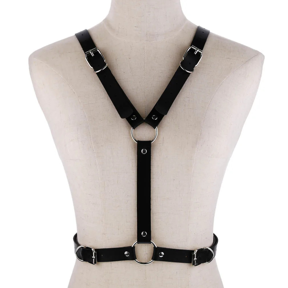 Leather Angel-wing Style Strap Set for Women's Leather Clothing It Includes A Body-restraining A Shoulder Strap and A Waistband