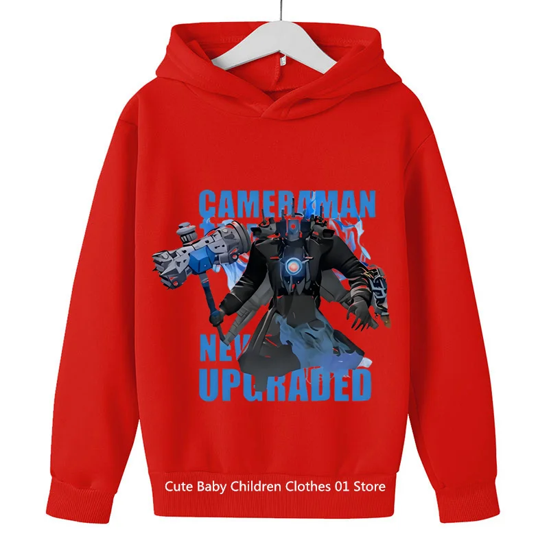 Kids Cartoon Fashion Print  Skibidi Toilet Hoodie 2-12 Years Baby Boys Girls Top Tracksuits Children Clothing