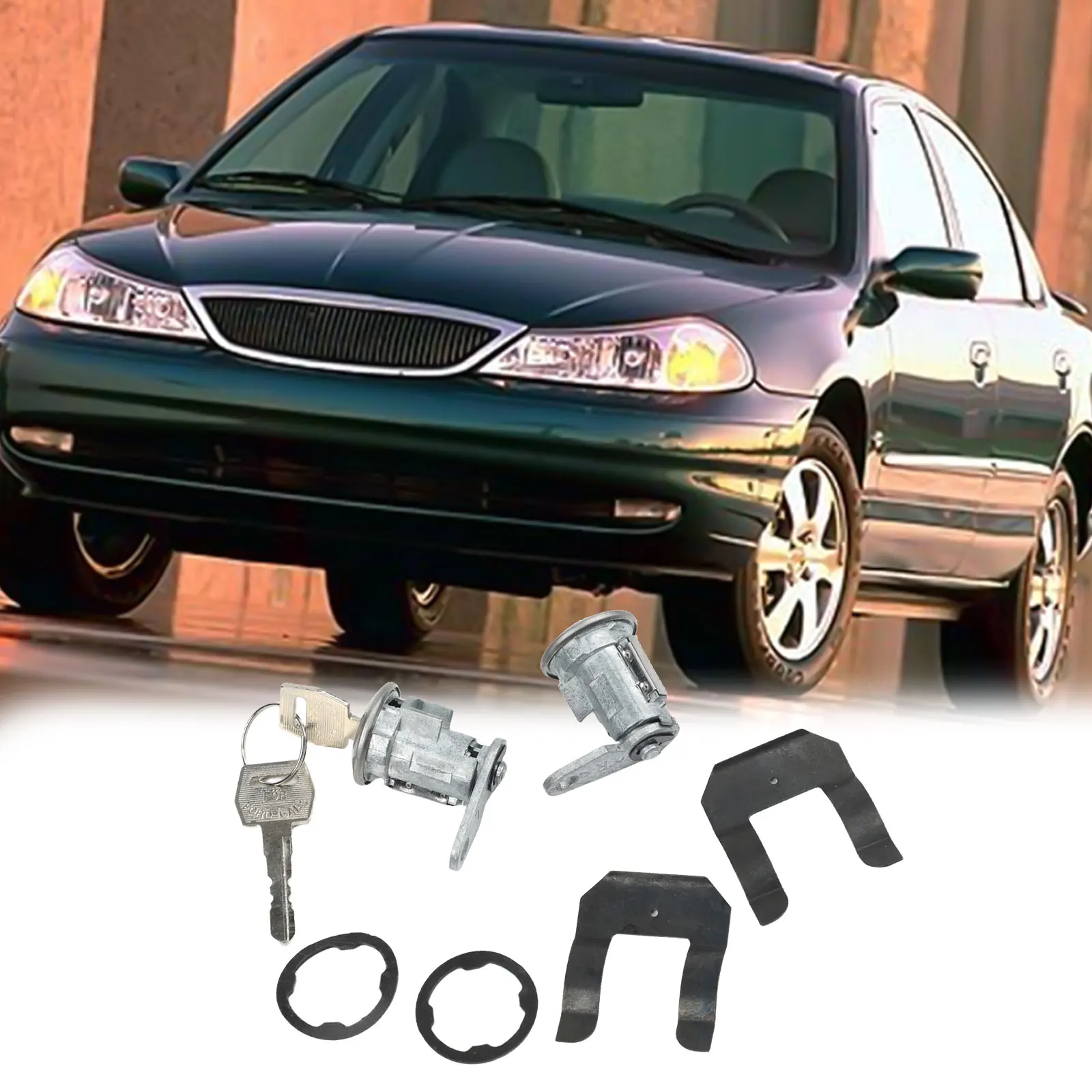 Cilindro de Fechadura de Porta de Reposição para Ford F100, Conjunto de Reposição, Construção em Metal, Mecanismo de Cilindro, Número OEM 5070001