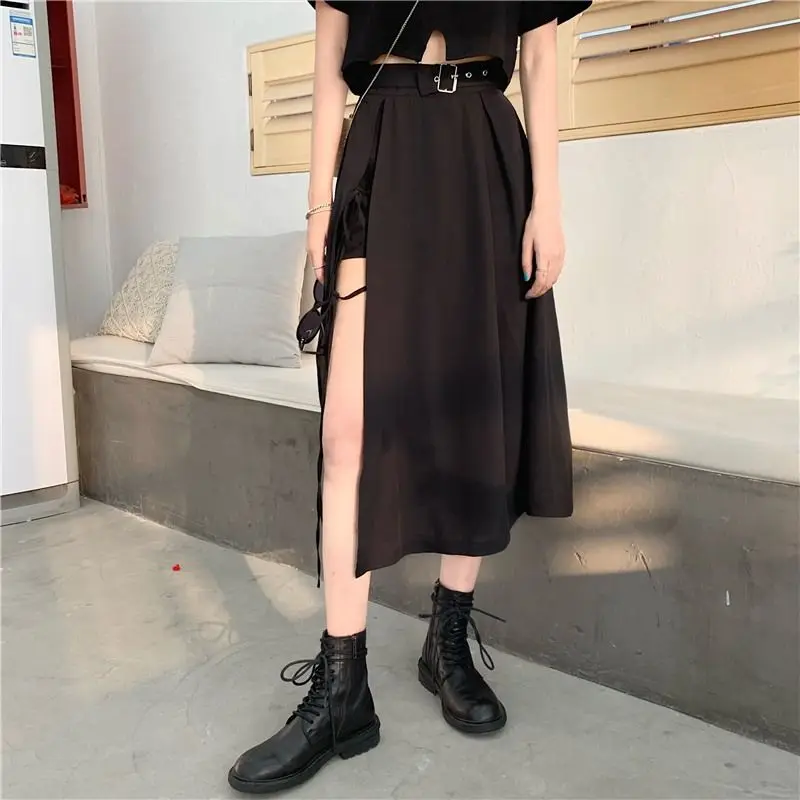 Long Skirt Women Solid Simple All Match High Waist Womens Korean Fashion Females Casual Comfortable Vintage Harajuku Soft