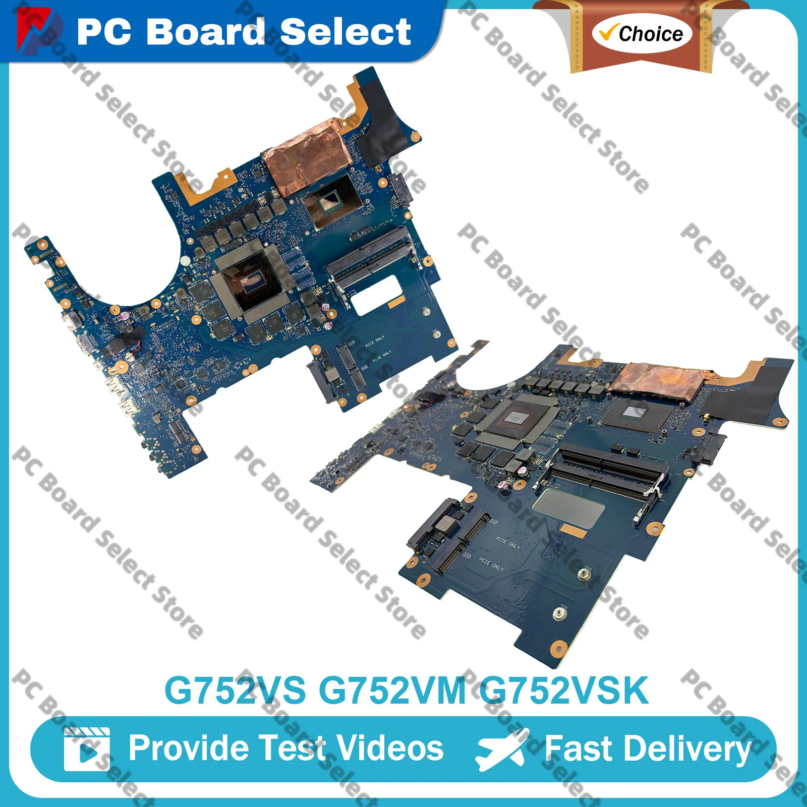 Image of G752VS Laptop-Motherboard für ASUS ROG GL752VW G752VSK G752V GL752VL Notebook-Mainboard mit I5 I7 CPU 100% getestet OK