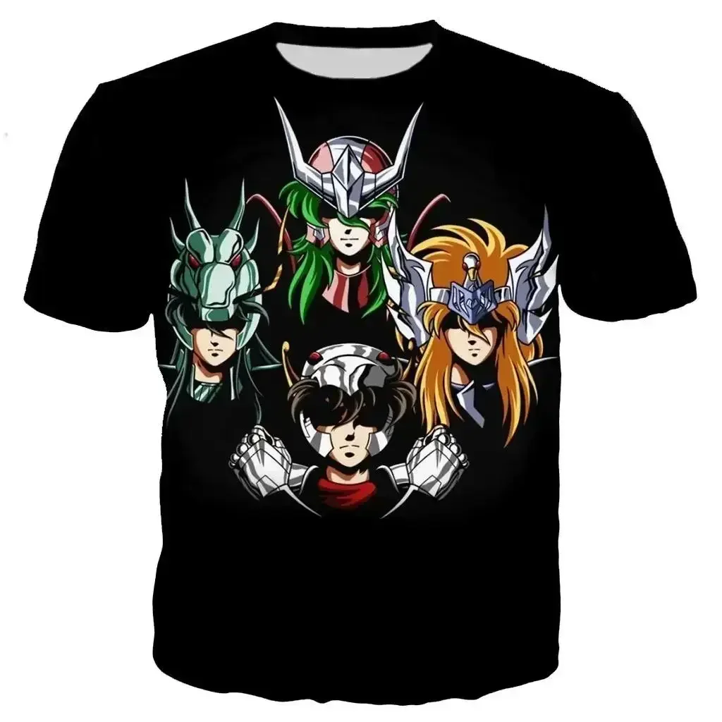 

Saint Seiya T-shirt, Men's Fashion T-shirt, Children's Hip-hop Top T-shirt, Anime 3d Printed T-shirt, Summer Men's T-shirt