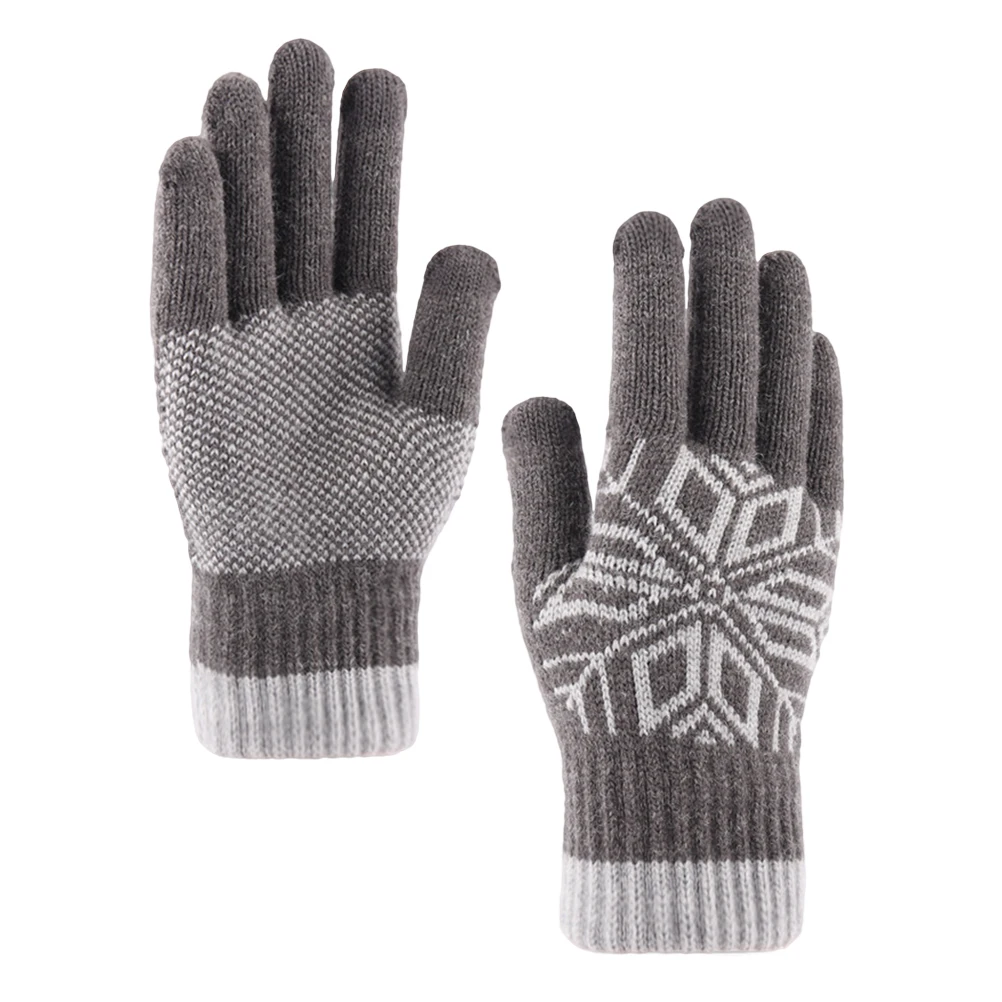 

Warm Gloves for Men Women Touch Screen Compatible Digits Cycling Knitted Winter Outdoor Thickened Gloves
