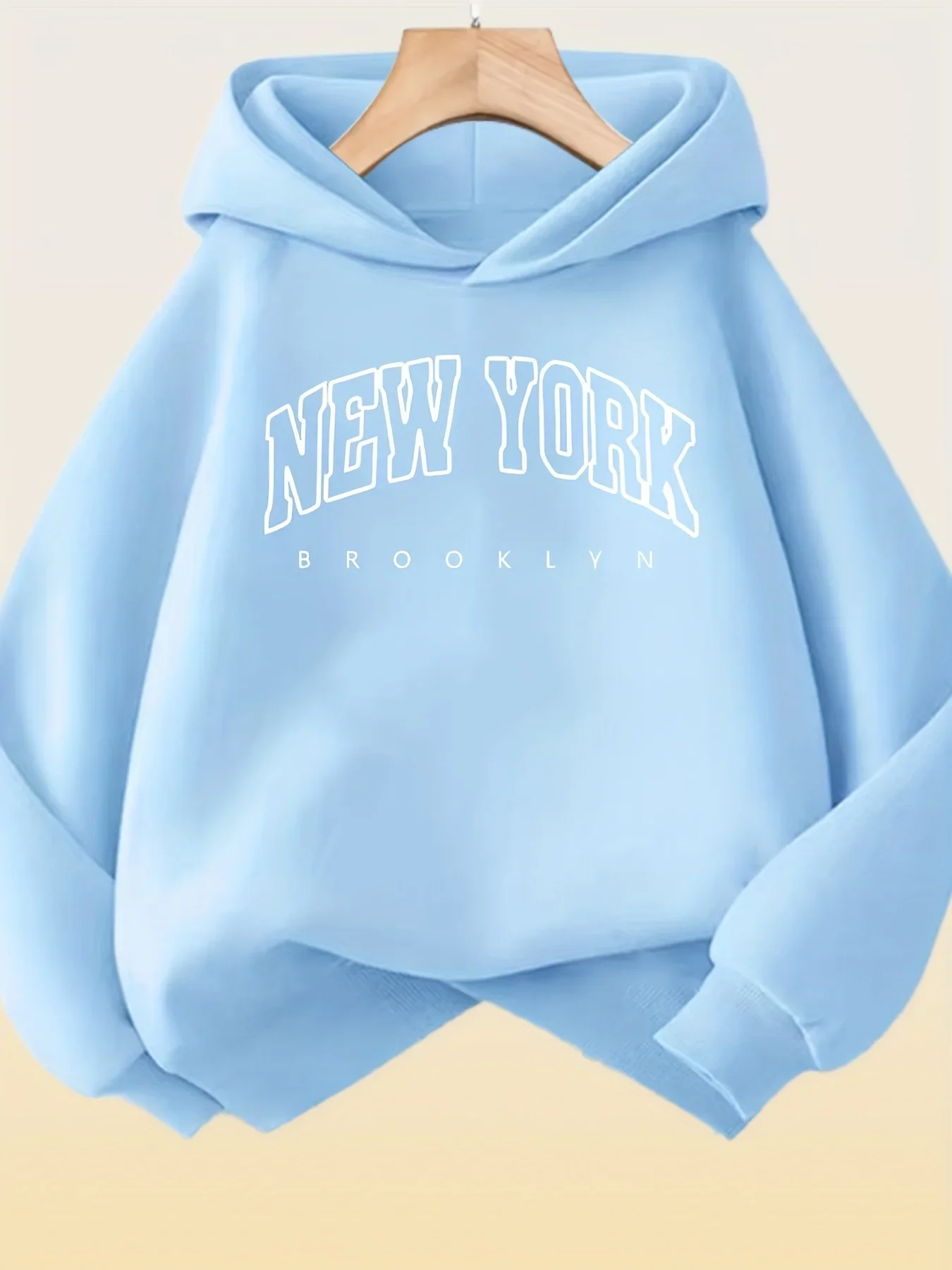 2026 Polyester Kinder-Hoodie mit New York Brooklyn Aufdruck Jungen Mädchen Lässiger Langarm-Kapuzenpullover Weicher Kinder-Pullover – Detail 5