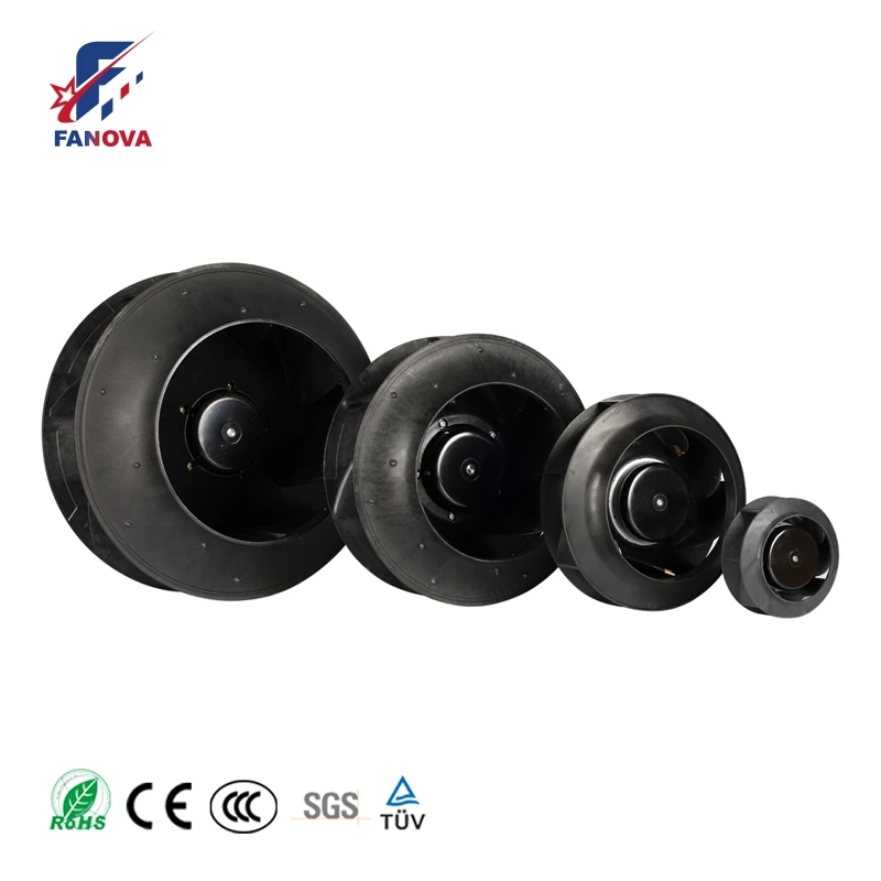 

FANOVA Customizable 133mm 400mm 1000mm EC Plug-in Cooling Fan 0-10V PWM Control Backward Centrifugal Impeller Metal Plastic"