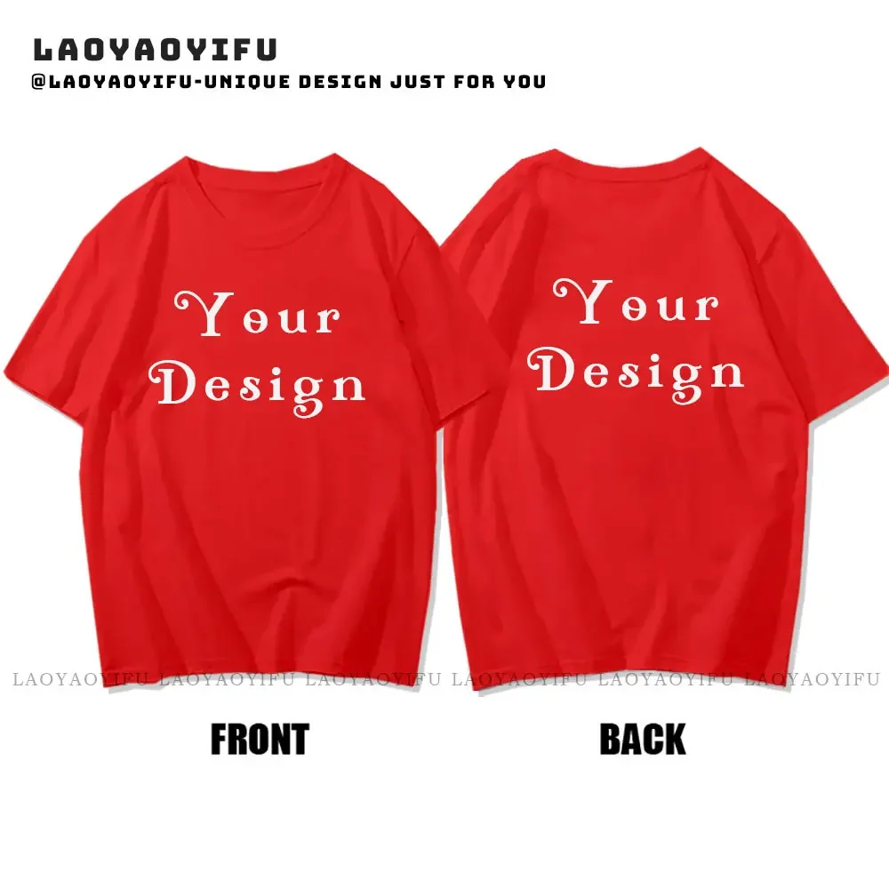 2024 Custom Logo Personalized Tshirt Summer Cotton Comfort Student Casual Customed Printed Text DIY TOPS Fashion T-shirt