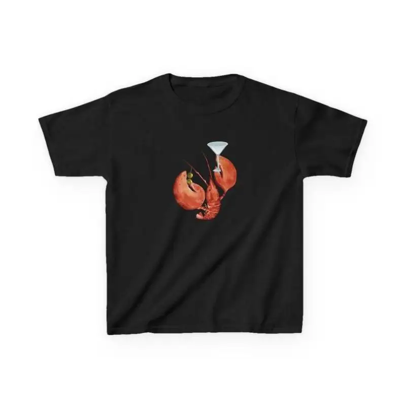 

"Funny Lobster T Shirt Men Women Cocktail Party Graphic Tee Seafood Humor Casual Streetwear Gift Top"