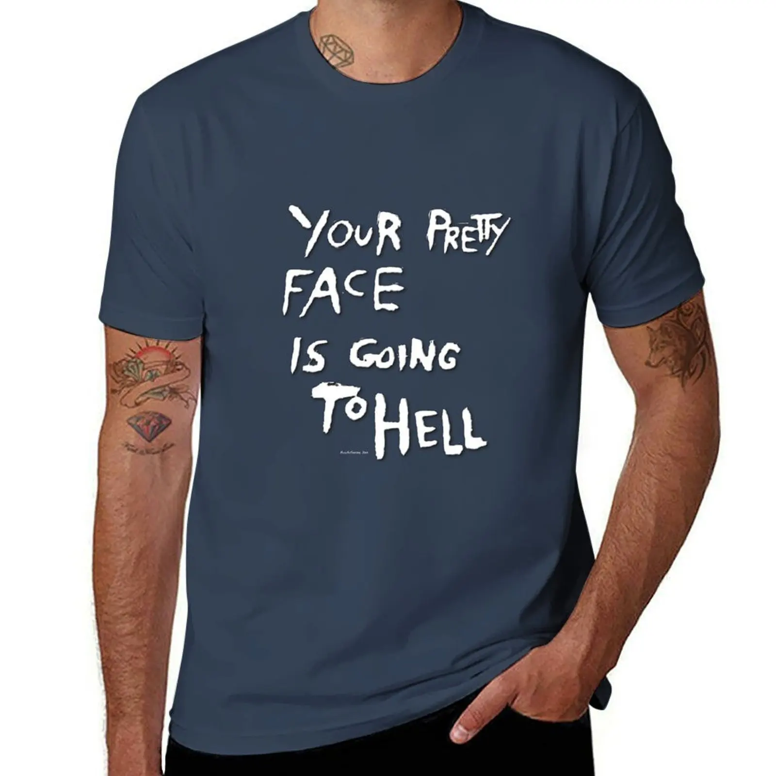 

Ville Valo 'Your preety face is goint to hell' by_MusicArtFantasy_store Original T-Shirt anime tshirt T-Shirt