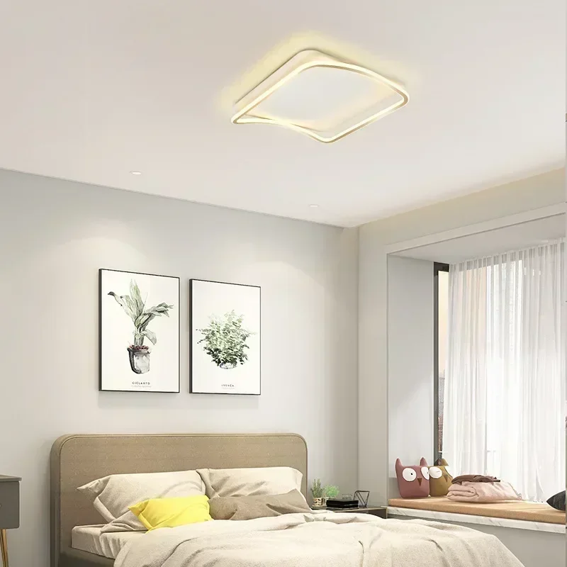 Modern LED Simple Line Ceiling Lamp For Living Dining Room Bedroom Children's Room Study Hall Lighting Fixture Lustre Home Decor