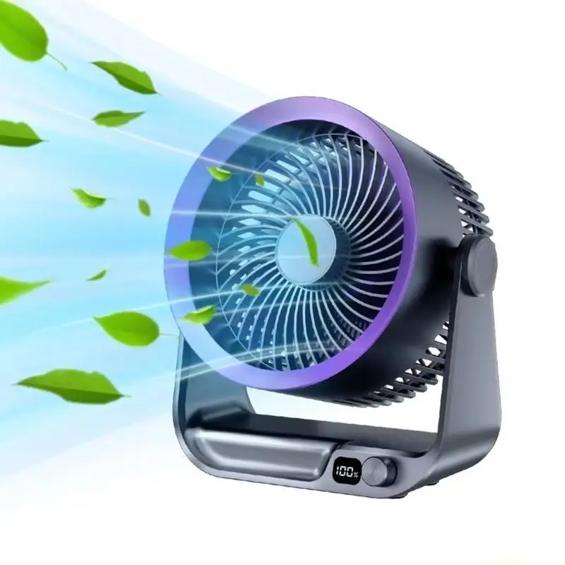 D0AB Rechargeable Air Cooling Fan ABS Texture Hanging Fan for Office or Travel Use