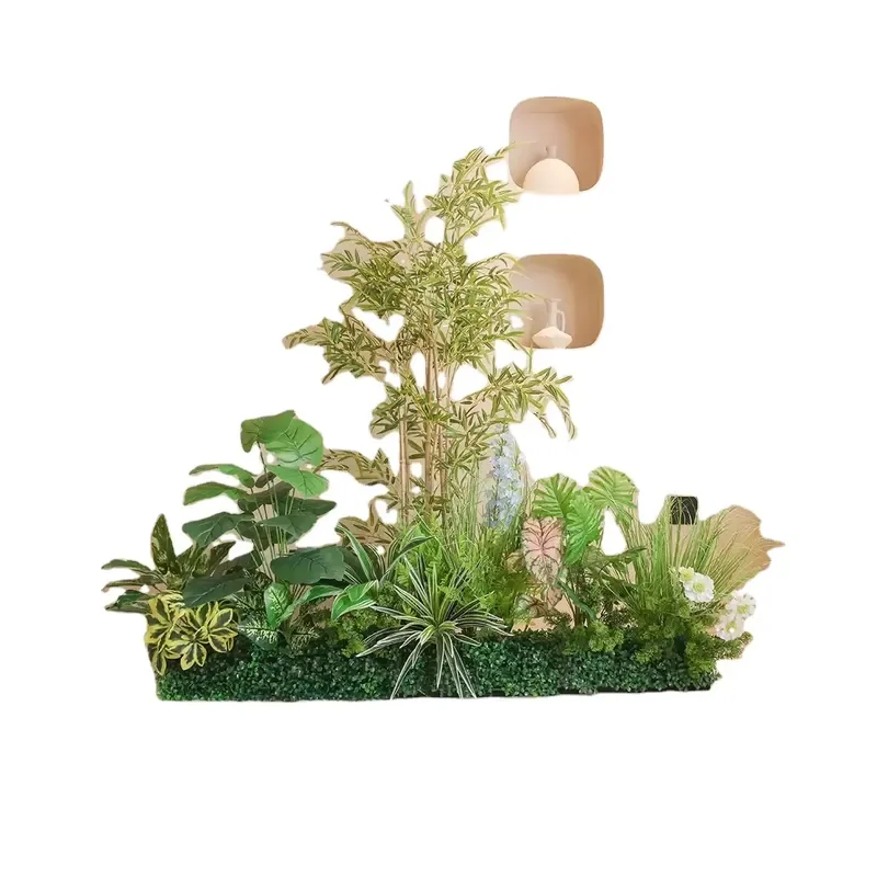 Custom Green Rayon Bamboo Grass Indoor Garden Landscape Decoration for Wedding Christmas Hotel Office Birthday Event