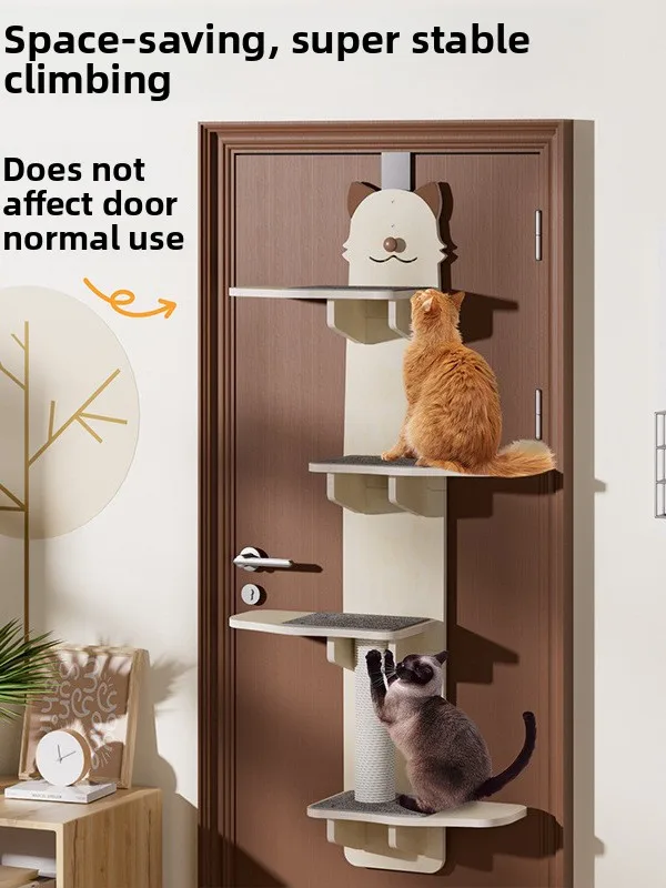 

Деревянная подвесная дверная платформа для лазания, интегрированная игрушка, не занимающая много места, многофункциональная платформа для прыжков и лазания.