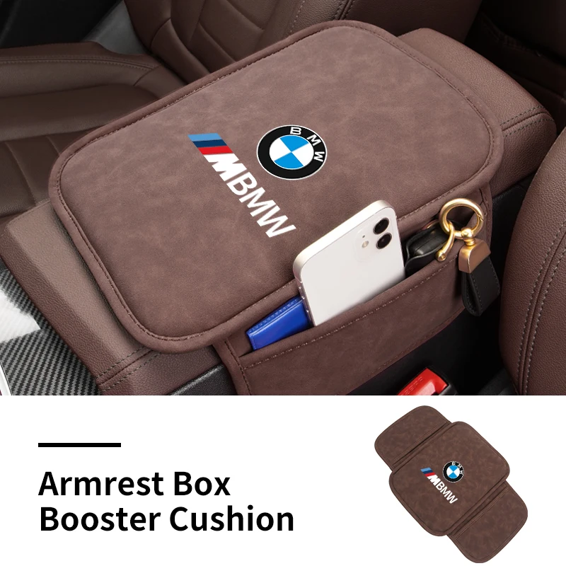 For BMW X3 X5 M5 M3 E46 E90 E60 F10 E39 F30 E36 G30 Car Armrest Storage Box Cover Liner Auto Center Console Protector Universal