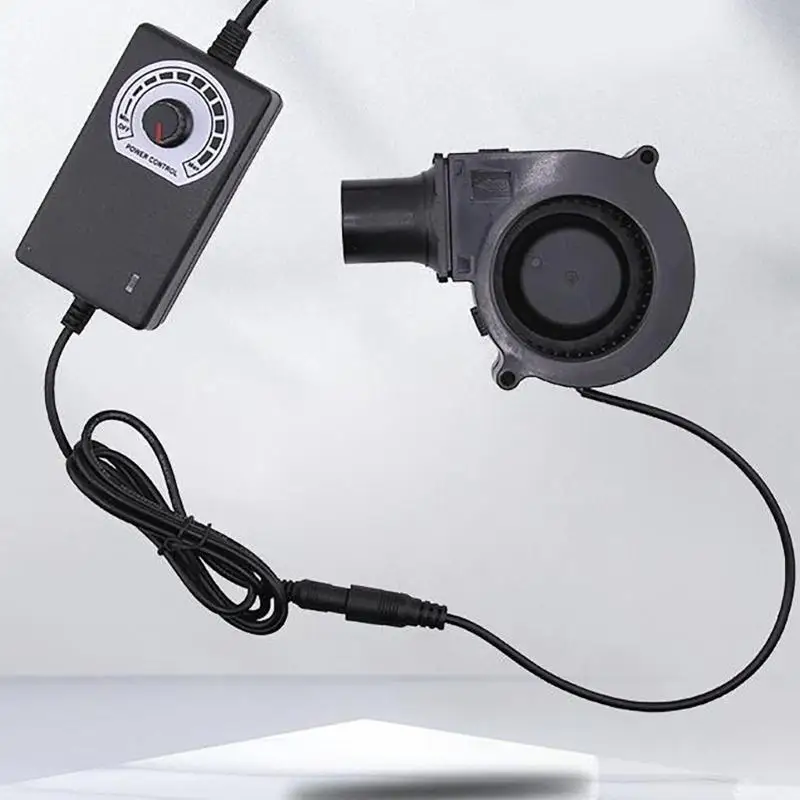 Y1UD BBQ Luchtblazer Fan 12V 3600RPM Variabele Snelheid Centrifugaalventilator voor Camping Outdoor Quick Houtskool Starter