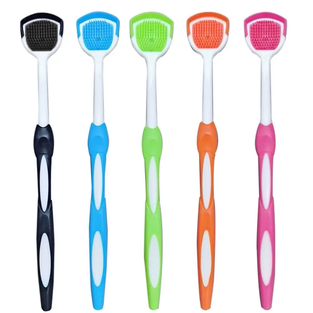 Oral Hygiene Tool Silicone Fresh Breath Oral Care Tongue Brush Tongue Scraper Mouth Brush Tongue Scraper Cleaner