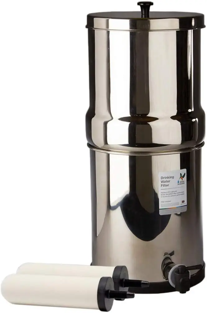 2.24 Gallon Gravity-Fed Water Filter System- Stainless Steel with 2x ATC Super Candle Filters