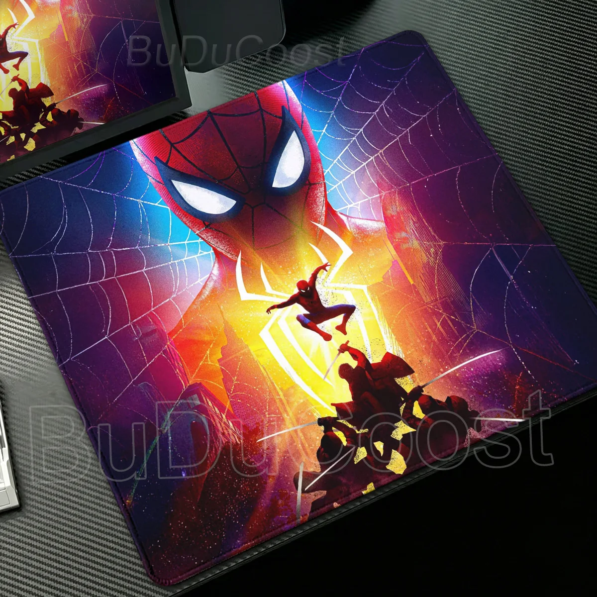 XS Small PC Gamers Computer Keyboard Playmat Spiders-Man Mousepad Rubber Non-Slip Durable Overlock Table Mat Office Accessories