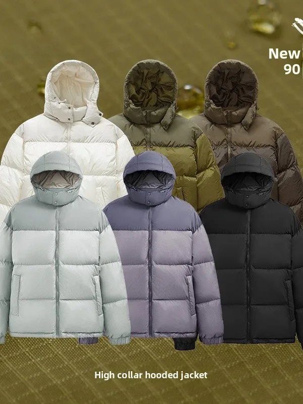 

Мужская уличная куртка с высоким воротником и капюшоном, 90% наполнитель из полиэфирного волокна, мягкая, удобная, городская, повседневная