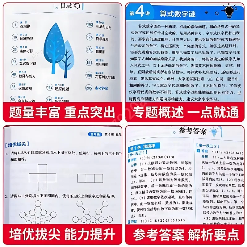 6 Books Primary School Mathematical Olympiad Thinking Training Tutorials for Grades 1-6 Mathematical Olympiad Math Books