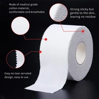 1 Roll Athletic Tape In White Cotton Sports Tape Adhesive Elastic Bandage Knee Wrist Ankles Muscle Support- Easy Tearing 3