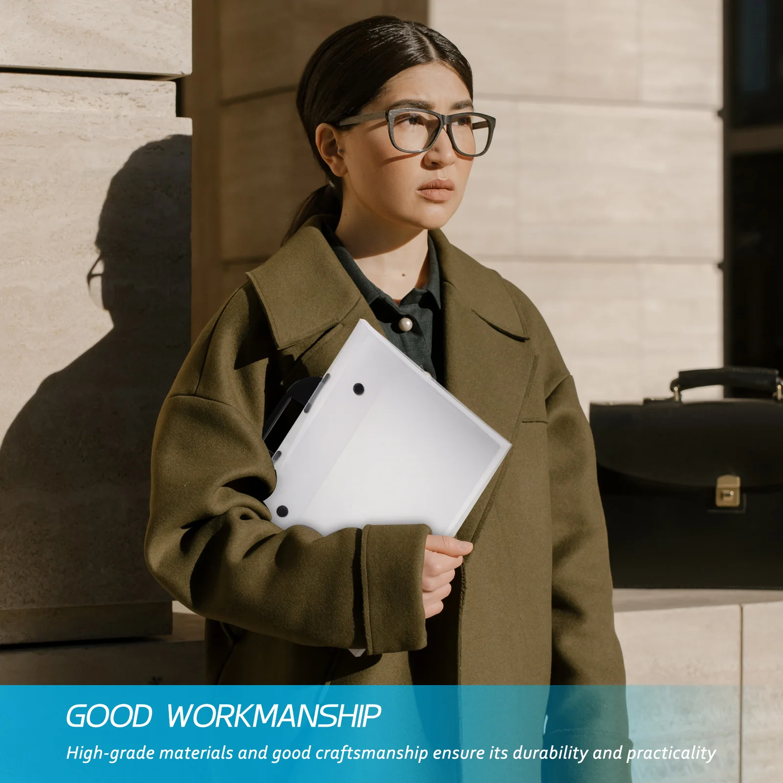 

A3 Art Portfolio Bag Portable Handheld Artwork Folder Durable Practical Portfolio Folder Convenient Document File Storage